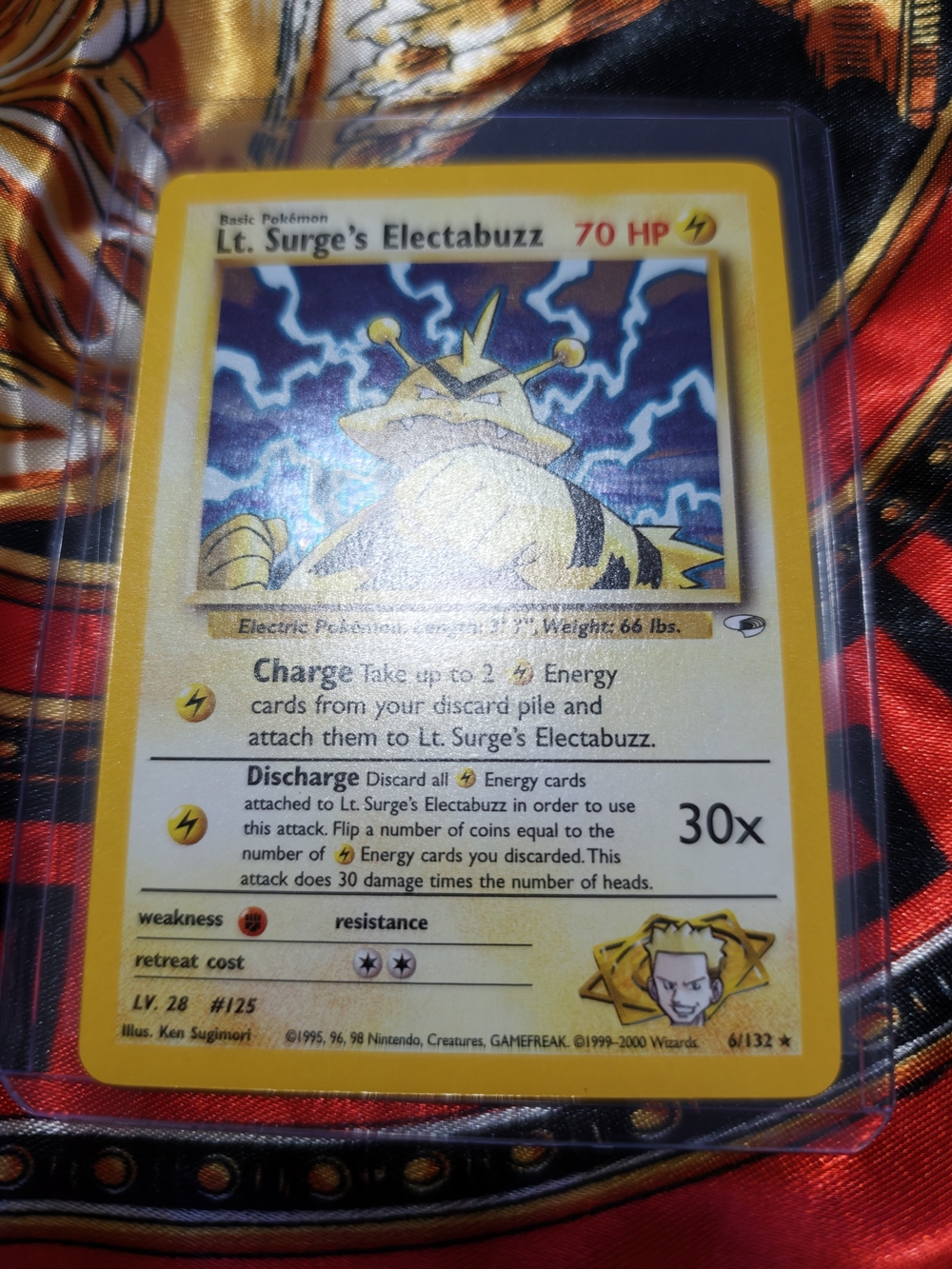 Pokemon Lt. Surge's Electabuzz Card - Yellow Border